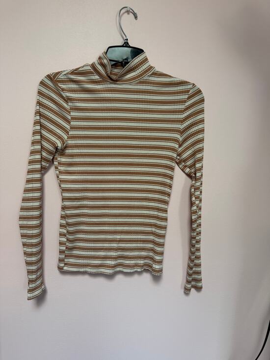 PINK Victoria's Secret Tops - Pink Turtleneck Striped Top *M*